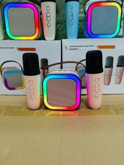 K12 RGB Karaoke Bluetooth Speaker with Two Microphone