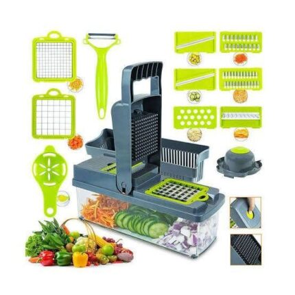 16 in 1 Kitchen Vegetable Slicer and Chopper for Quick and Easy Food Preparation