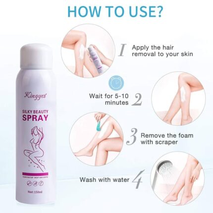 Silky Beauty Spray, Quick and Painless Hair Removal Spray 150ml