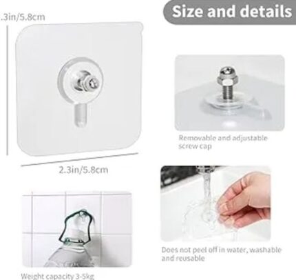 Transparent wall hooks nat soho (10 pcs) packet