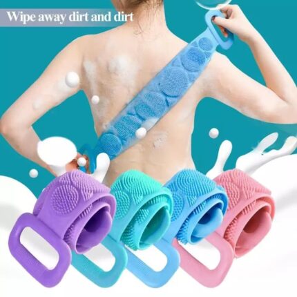 Silicone Back Scrubber Body Cleaning Tools Bath Belt Massage Brush