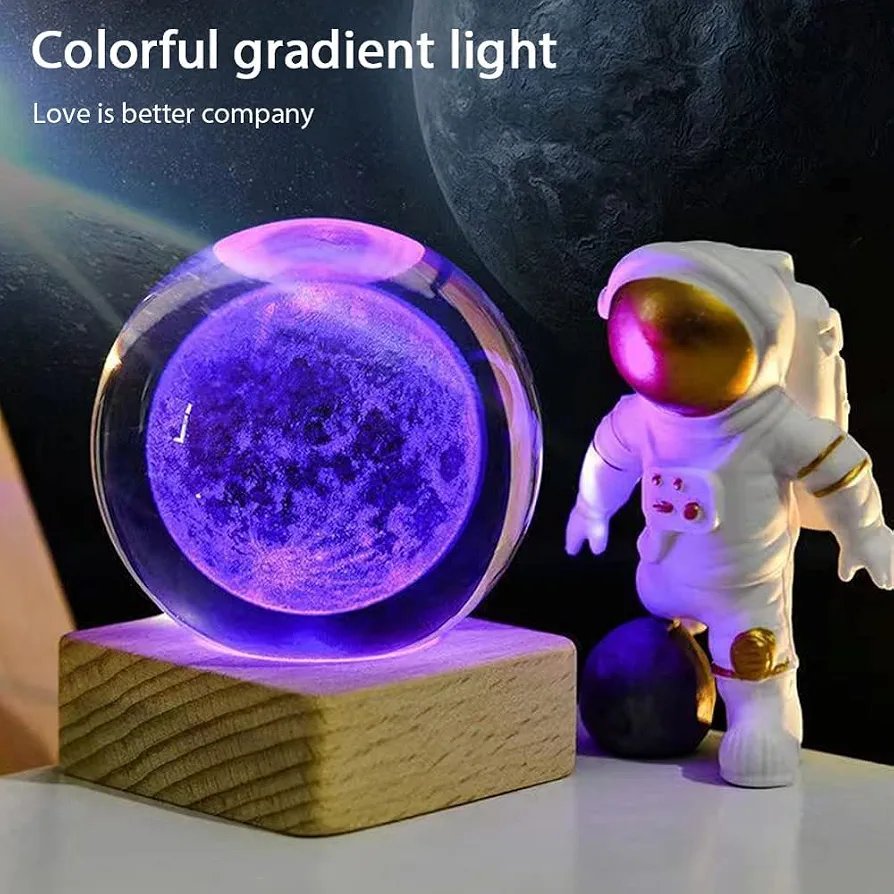 1000170189 3D Crystal Ball Night Light - Image 1