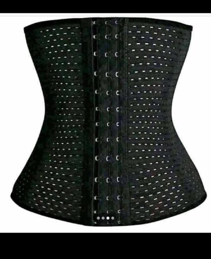 black breathable waist trainer latex-free corset shapewear slim belt