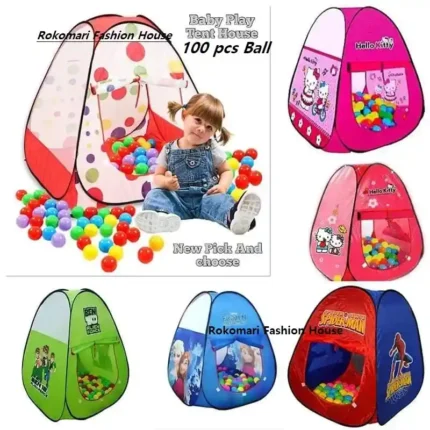 Tent House with 100 Balls – Outdoor & Indoor Play Tent for Kids