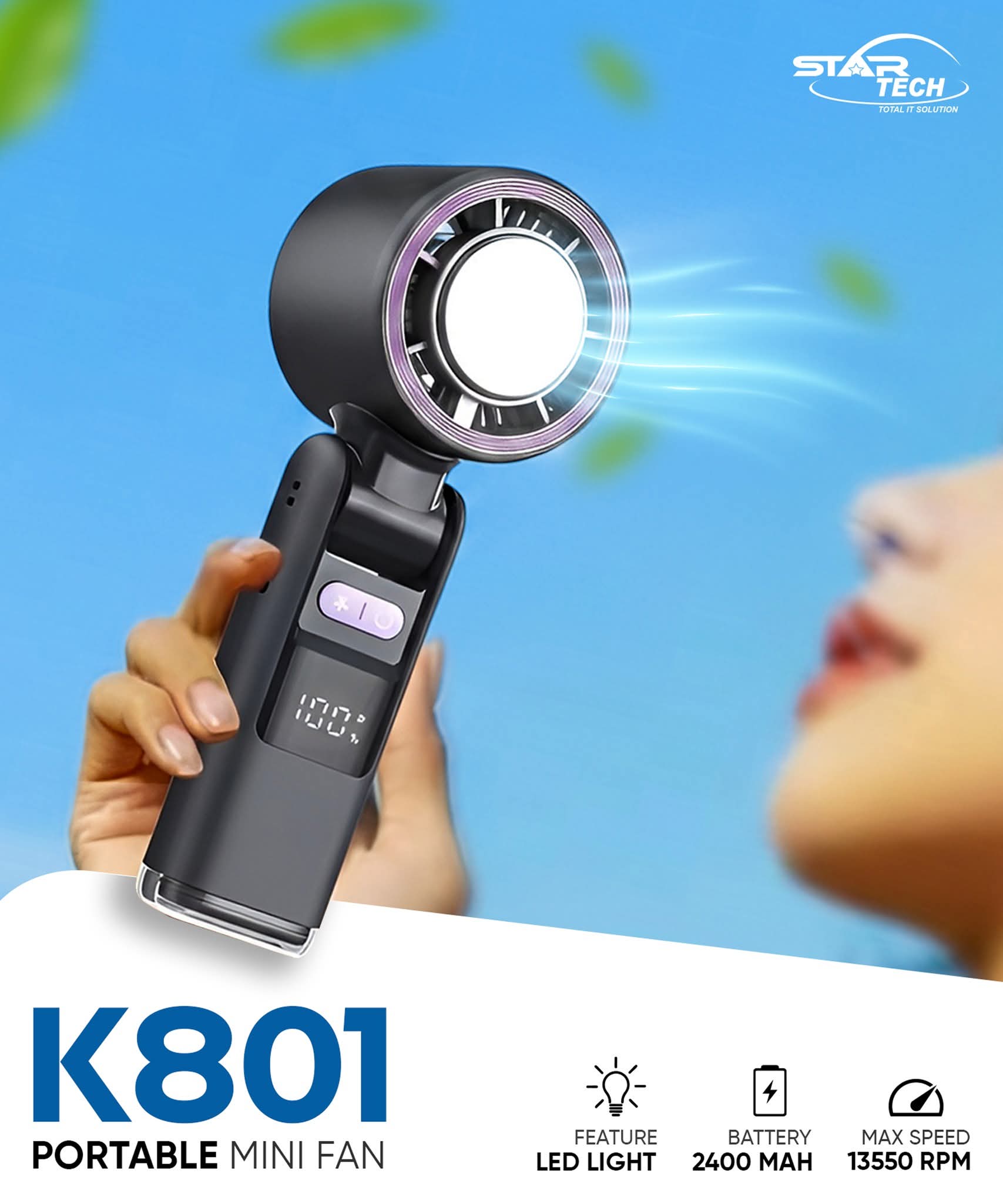 FB_IMG_1783059332610 K801 handheld turbo fan with Ice cooling - Image 1