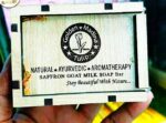 Saffron Goat milk Soap Bar With wooden box - Image 4