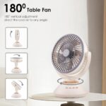 Joy Super JY-2570 Rechargeable Table Fan with LED Light - Image 4
