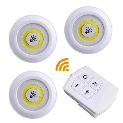 LED Cabinet Light with Remote Control (Set of 3)