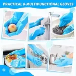 2Pcs Magic Silicone Dish Washing Gloves(2Pcs) - Image 5
