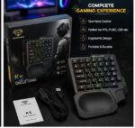 DIVIPARD K5 Luminous Single Hand Keyboard for Gamers – Portable USB Keyboard with RGB Backlight - Image 4