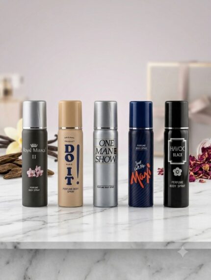 men's perfume body sprays 5 pcs set