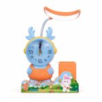 3-in-1 Cute Cartoon Table Lamp with Analog Clock & Pen Holder - Image 3
