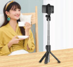 Q07 Foldable Mini Tripod & Bluetooth Selfie Stick – Extendable Portable Stand with LED Light & Wireless Remote Shutter for All Smartphones - Image 4